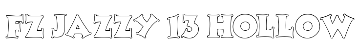 FZ JAZZY 13 HOLLOW Font Image