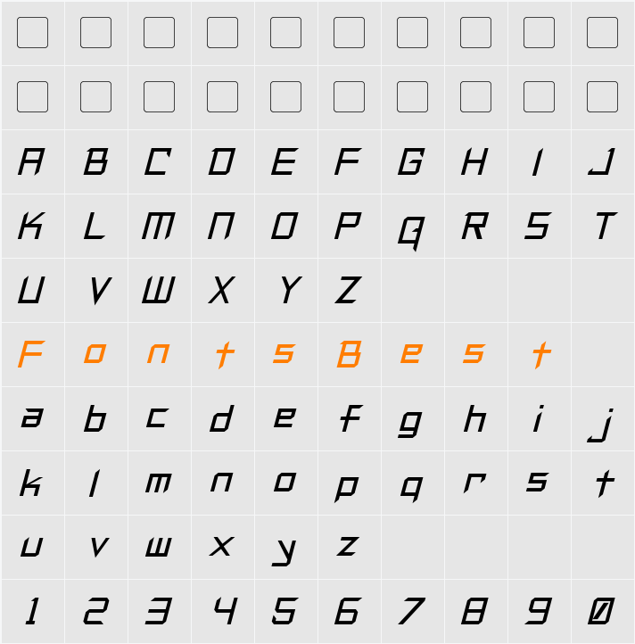 Furmanite Character Map