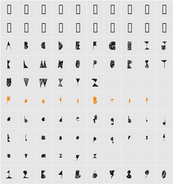 QuestraDoodle Character Map