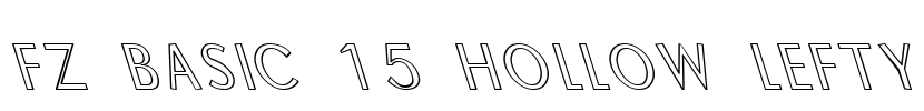 FZ BASIC 15 HOLLOW LEFTY Font Image