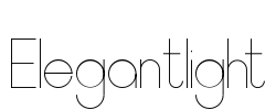 Elegantlight Font Image