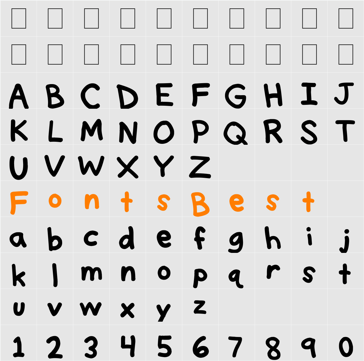 Think Thick Character Map