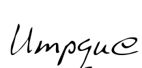 Umpque Font Image