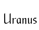 Uranus Font Image