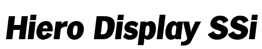 Hiero Display SSi Font Image