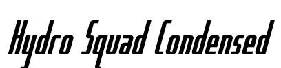 Hydro Squad Condensed Font Image