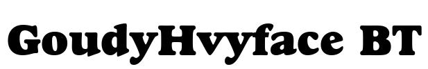 GoudyHvyface BT Font Image