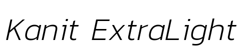 Kanit ExtraLight Font Image