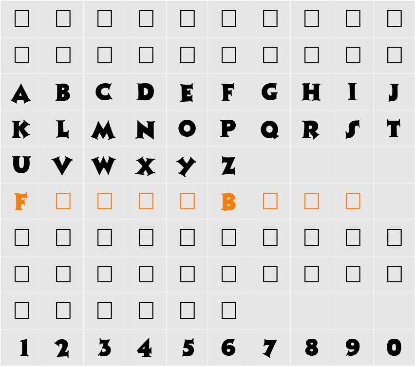 Colbert Character Map