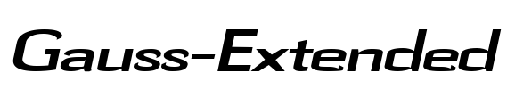 Gauss-Extended Font Image