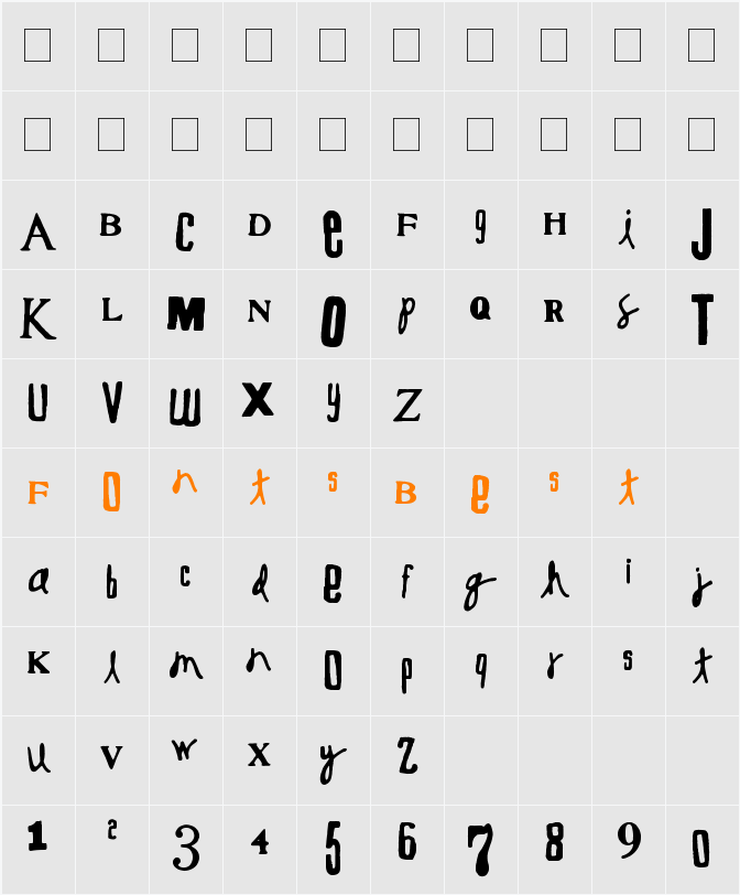 Searching Character Map