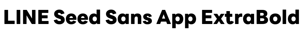 LINE Seed Sans App ExtraBold Font Image