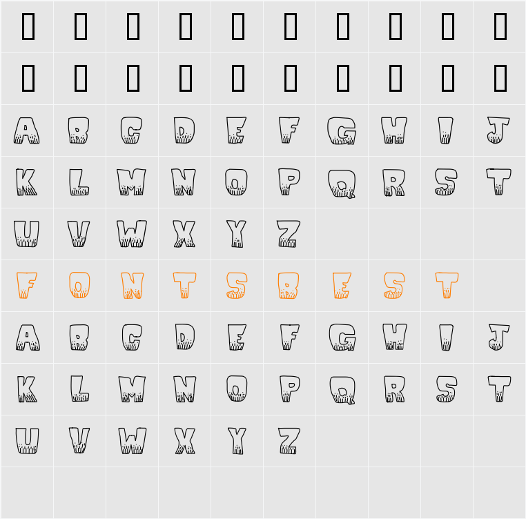 KaBlooie! Character Map