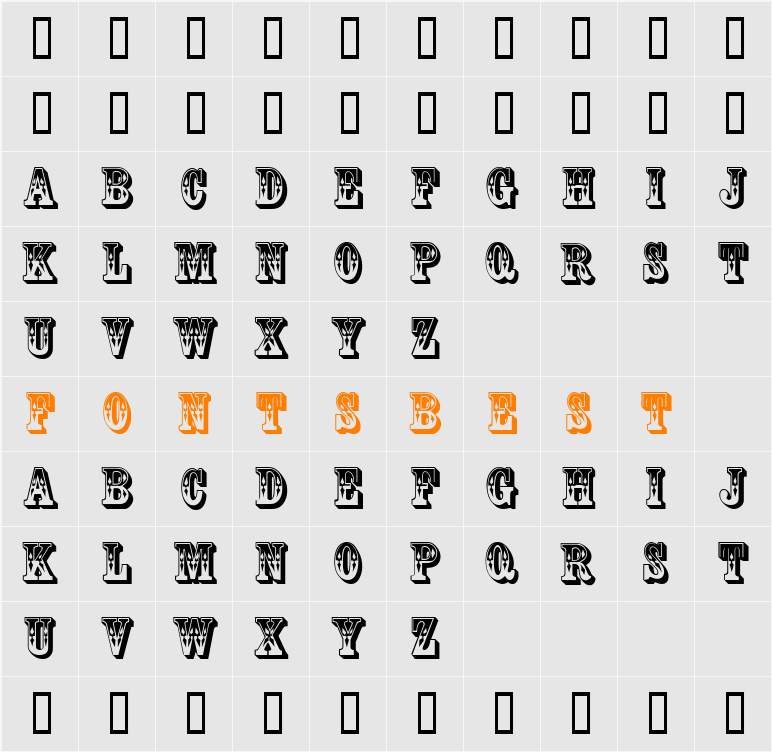 Coffee Tin MF Character Map