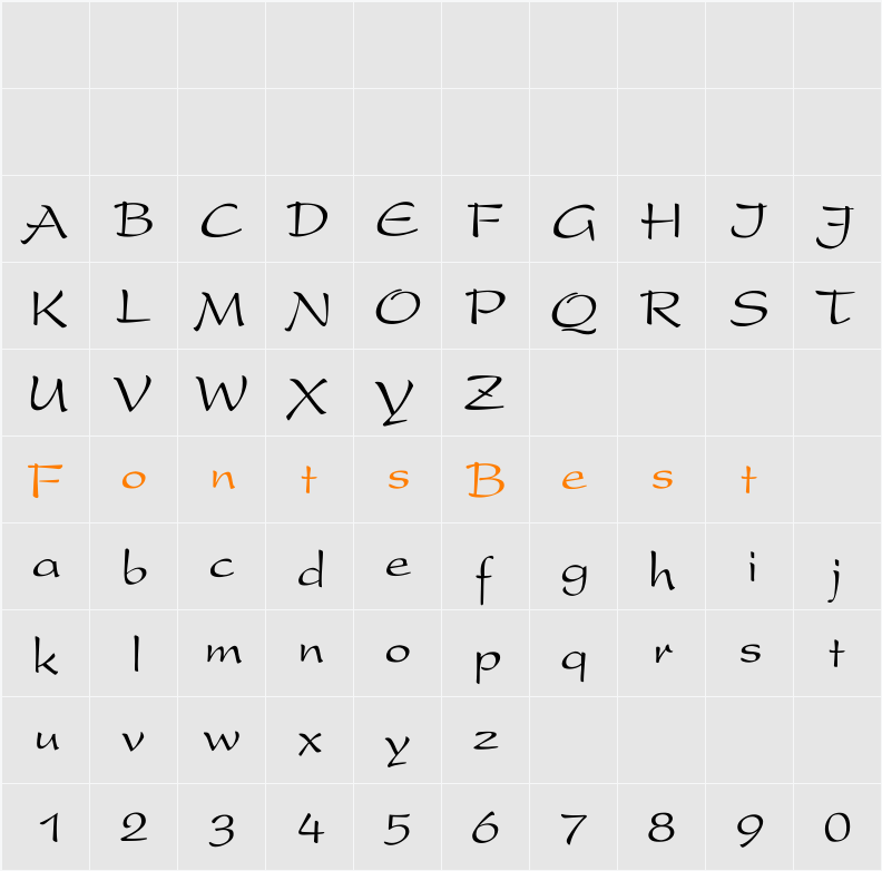 Shirely Character Map