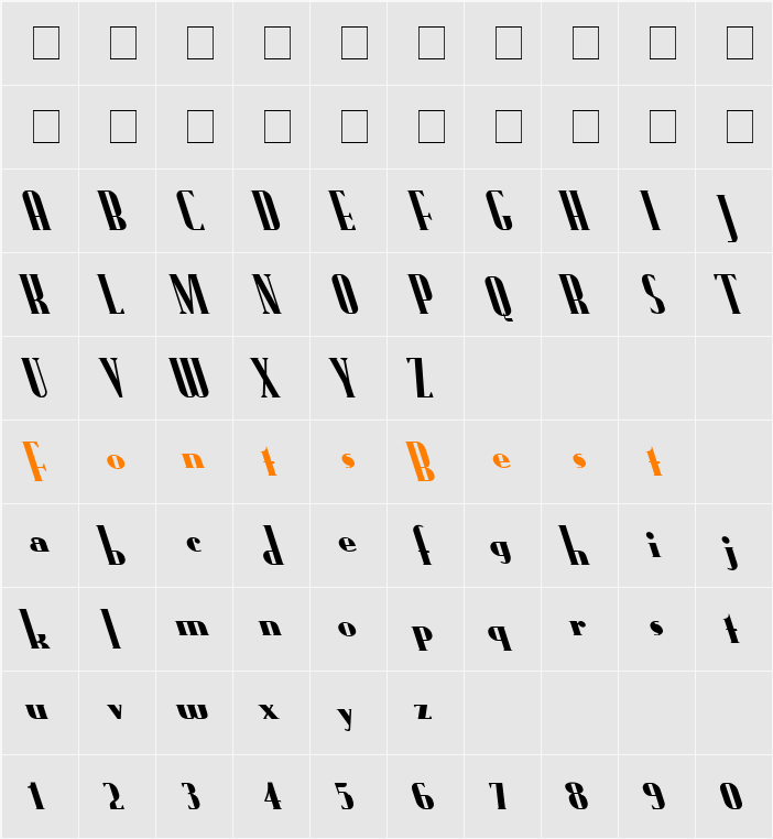 Fund Runk Lefty Character Map