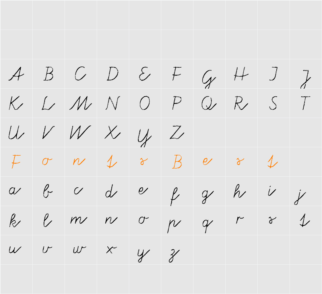 Tafelschrift Character Map