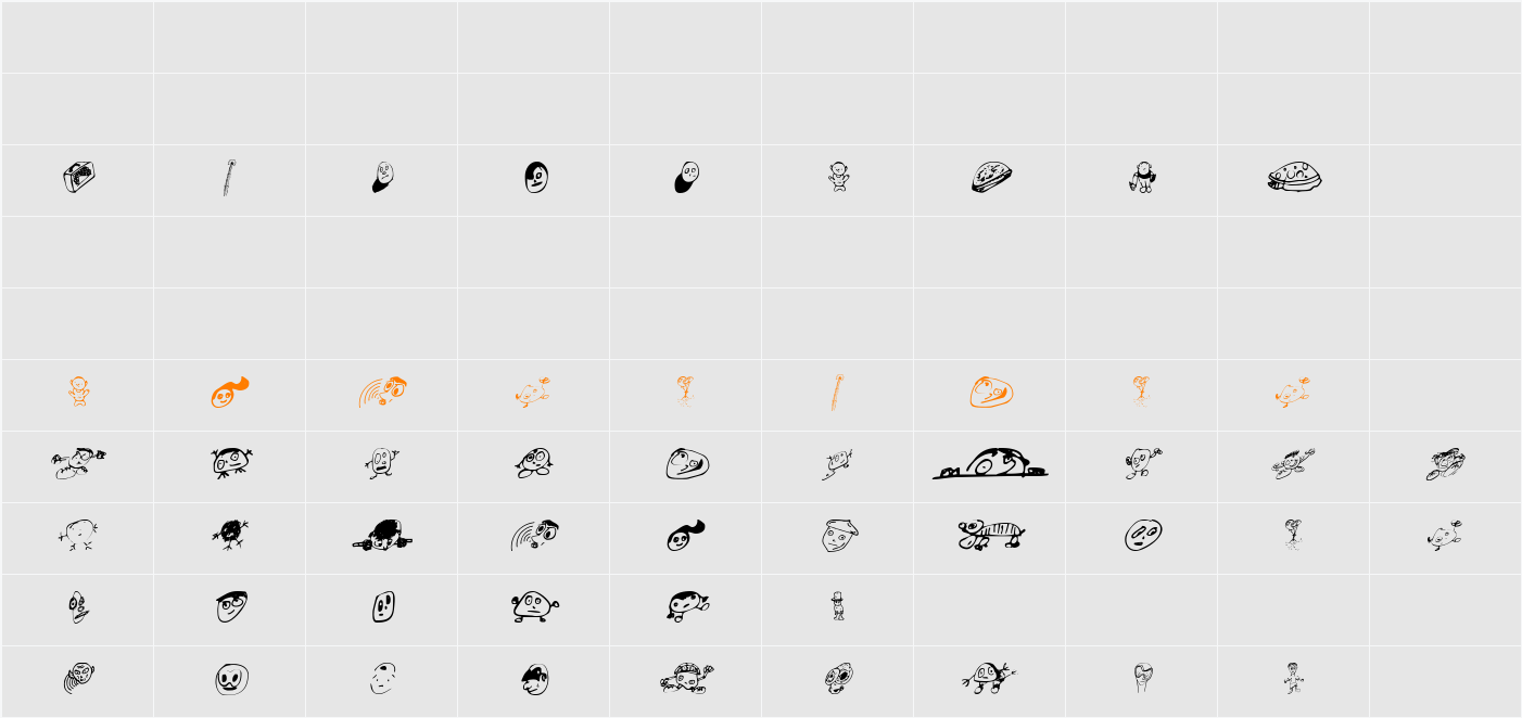 Swatbats 1 Character Map