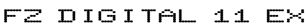 FZ DIGITAL 11 EX Font Image