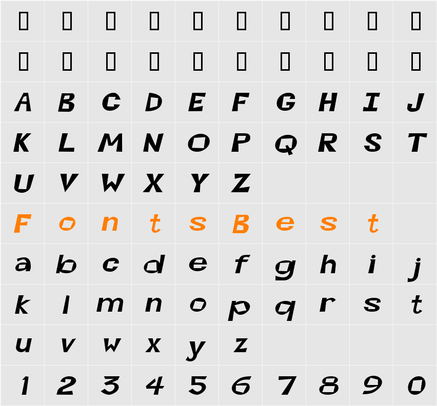 Magoo-Extended Character Map