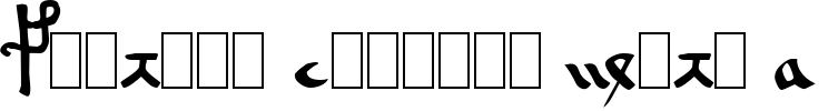 Voynich Currier Hand A Font Image