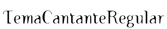 TemaCantanteRegular Font Image