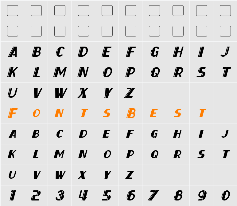 Thirty-Seven Character Map