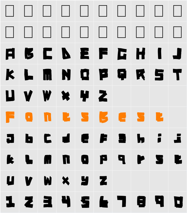 RT DIY-Tape Character Map
