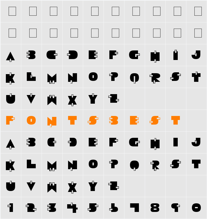 Video Star Character Map