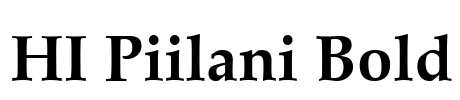 HI Piilani Bold Font Image