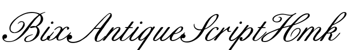 BixAntiqueScriptHmk Font Image