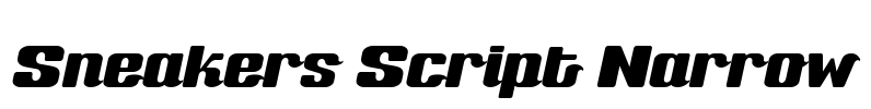 Sneakers Script Narrow Font Image