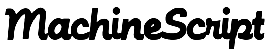MachineScript Font Image