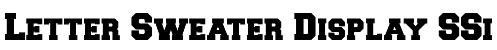 Letter Sweater Display SSi Font Image