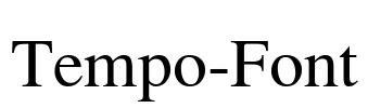 Tempo-Font Font Image