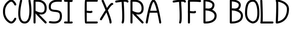cursi extra tfb bold Font Image