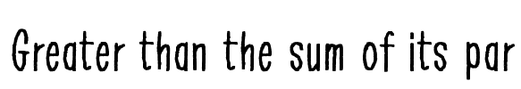 Greater than the sum of its par