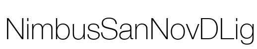 NimbusSanNovDLig Font Image