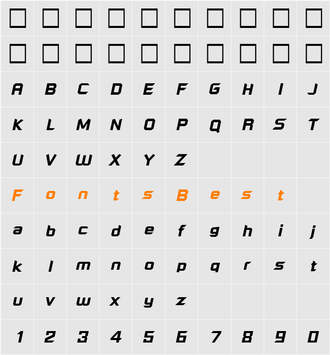 PSL Advert Character Map