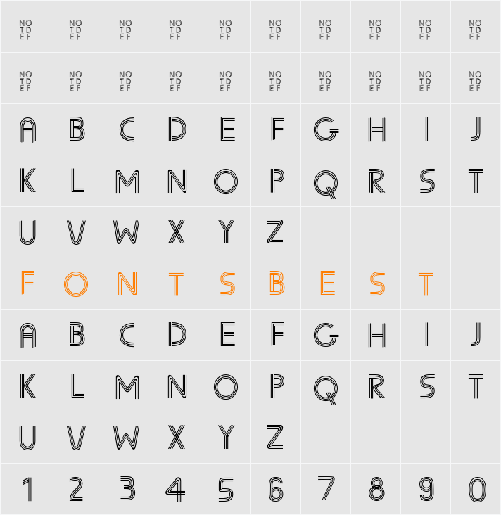Sunscreen Triline Equal Character Map