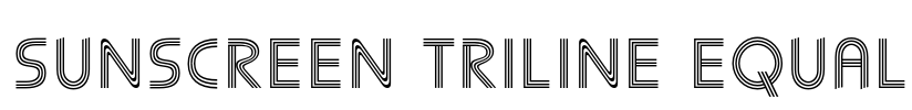 Sunscreen Triline Equal Font Image
