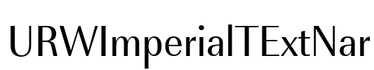 URWImperialTExtNar Font Image
