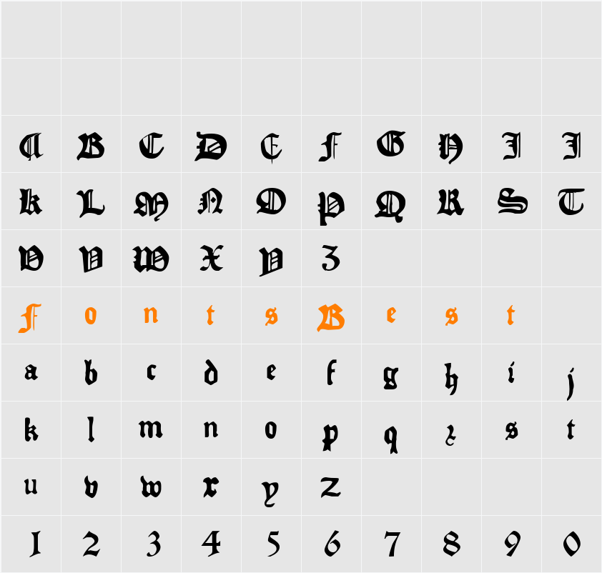 Pyle Character Map