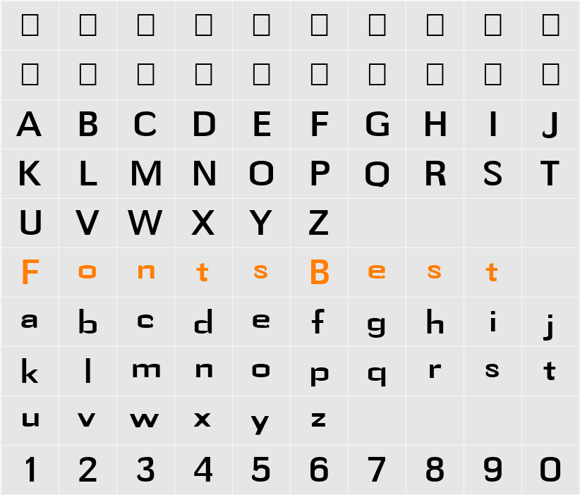FZ BASIC 58 Character Map