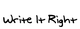 Write It Right Font Image
