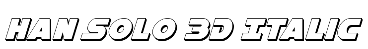 Han Solo 3D Italic Font Image