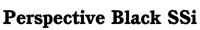 Perspective Black SSi Font Image