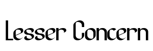Lesser Concern Font Image