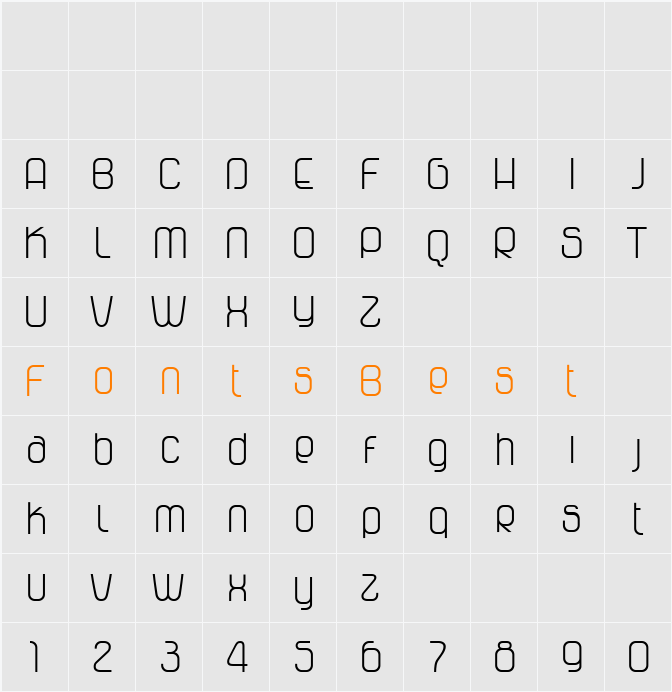 Vagebond C Light Character Map