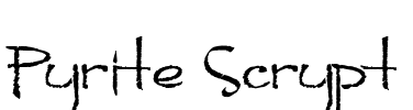 Pyrite Scrypt Font Image
